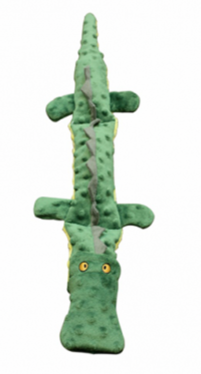 SPOT Skinneeez Extreme Triple Squeak - Crocodile Dog Toy