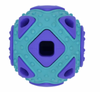 Bud&#39;z Rubber Astro Ball - Squared Blue Dog Toy (2.5&quot;)