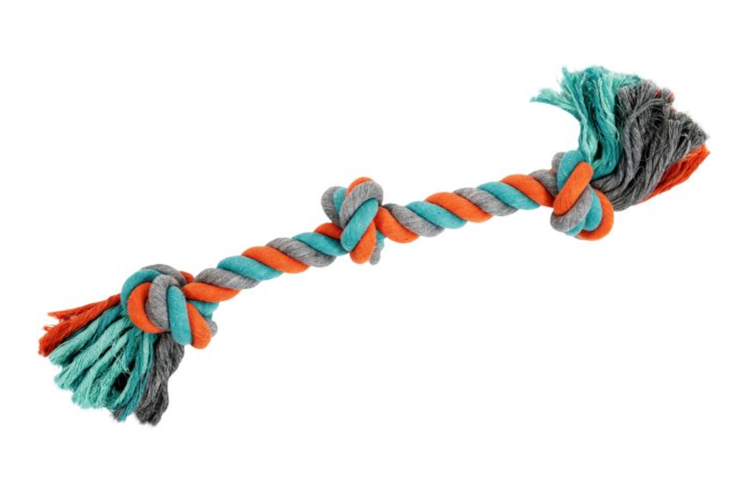 Bud'z Rope With 3 Knots - Orange And Blue Dog Toy (23.5")