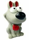 BUD&#39;Z Latex Grey Dog with Squeaker Dog Toy (3.5&quot;)