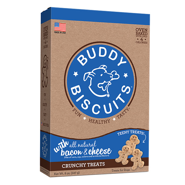 Buddy Biscuits - Original Bacon & Cheese Crunchy Dog Treats - Teeny (8oz/227g)