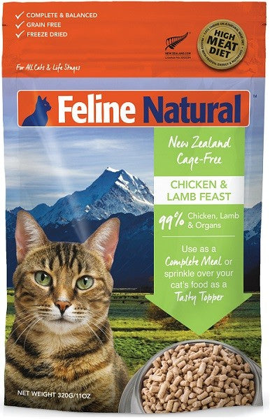 K9 Natural Feline Freeze-Dried Cat Food Chicken & Lamb (11oz/320g)