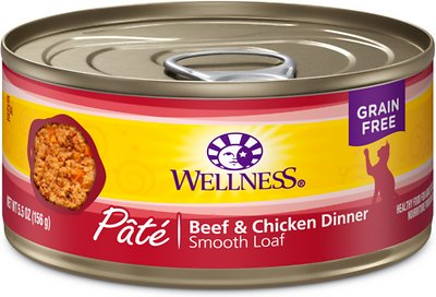 Wellness Beef & Chicken Smooth Loaf Pâté GF Canned Cat Food