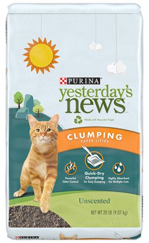Yesterday's News Unscented Clumping Cat Litter (9.07kg/20lb)