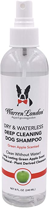 Warren London Dog Products - Dry & Waterless Dog Shampoo - Green Apple (8oz/240ml)