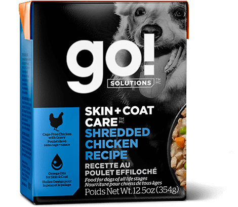 Go! Solutions Skin & Coat Shredded Chicken Tetra Pak Dog Food (12.5oz/354g)