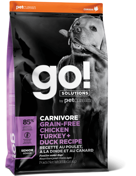 Go! Solutions Carnivore Chicken, Turkey & Duck Senior GF Dog Food (9.98kg/22lb)