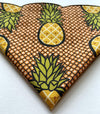 King Of Hearts Doggy Bandana &quot;The Ollie&quot; Pineapples (16&quot; x 16&quot;)