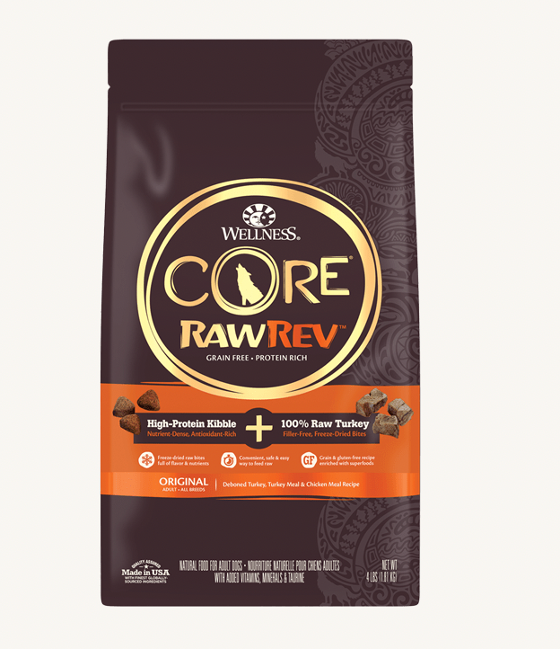 Wellness Core RawRev Original & Raw Turkey GF Dog Food (9.07kg/20lb)