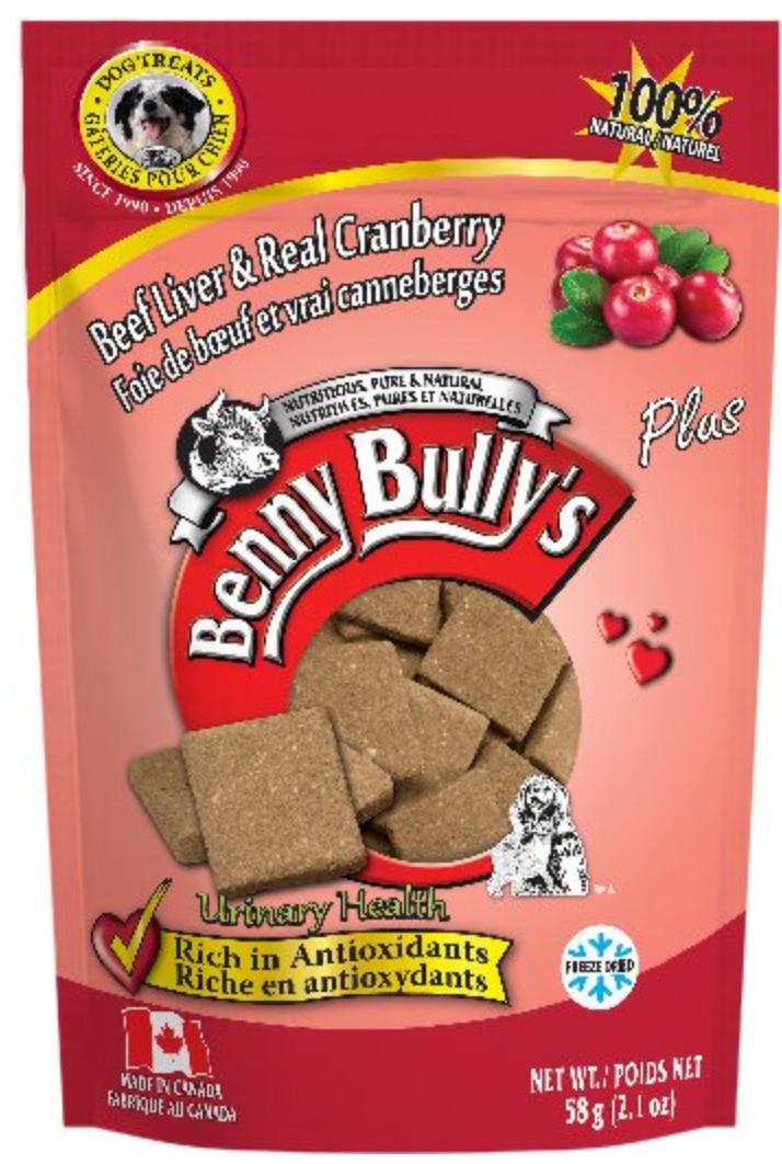 Benny Bully's Beef Liver plus Real Cranberry Dog Treats (2.1oz/58g)