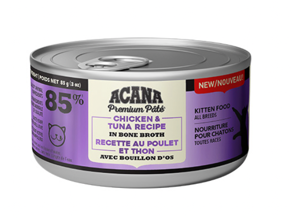 Acana Chicken & Tuna in Broth for Kittens GF Canned Cat Food (3oz/85g)
