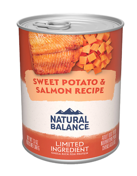 Natural Balance L.I.D Salmon & Sweet Potato GF Canned Dog Food (13oz/369g)