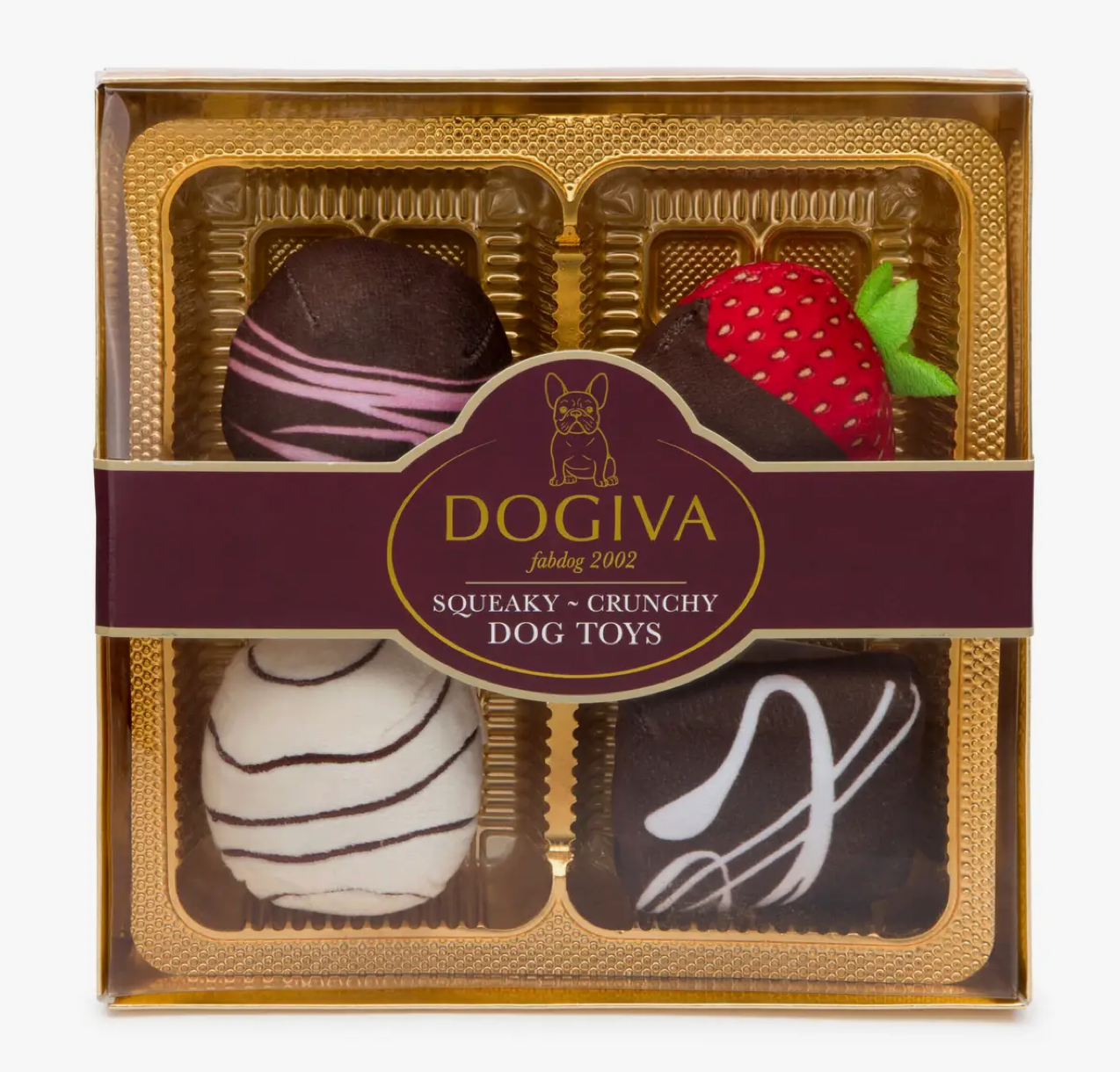 Fabdog Dogiva Box of Chocolates Valentine's Day Dog Toy