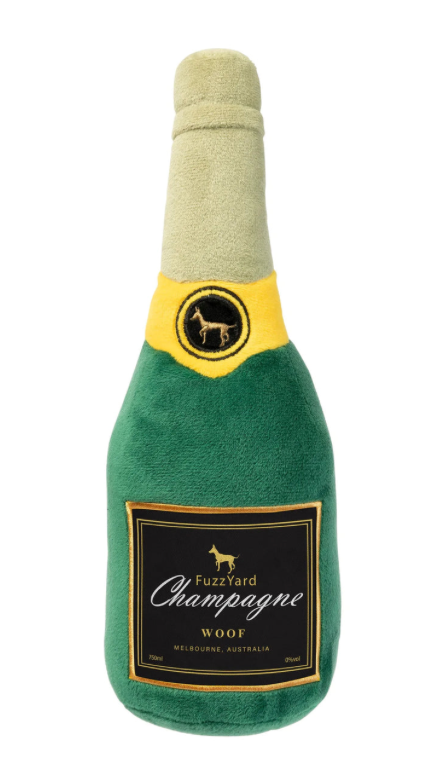 FuzzYard Champagne Bottle Dog Toy
