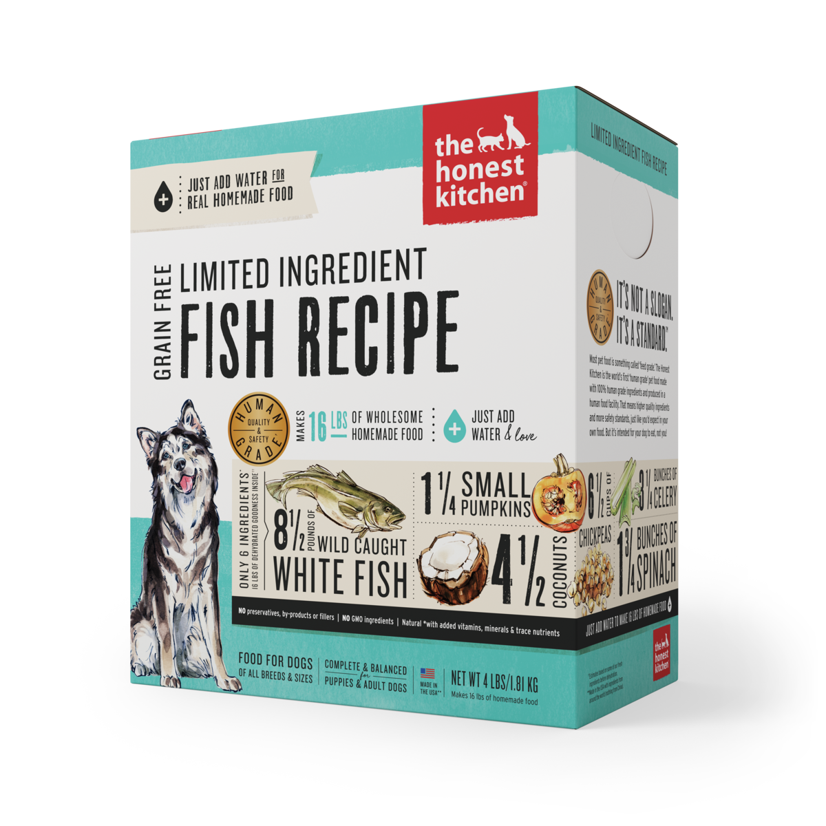 The Honest Kitchen L.I.D. Fish & Coconut GF Dehydrated Dog Food