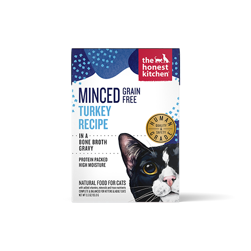 The Honest Kitchen "Minced" Complete & Balanced Turkey in Broth GF Wet Cat Food (5.5oz/155.9g)