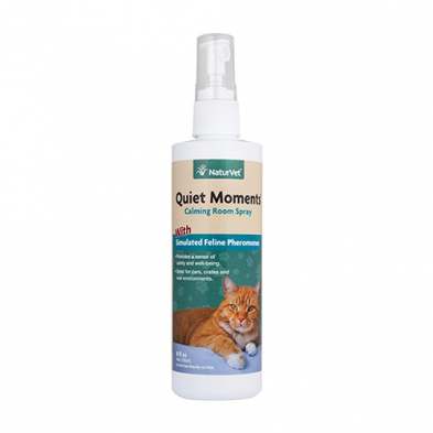 NaturVet Quiet Moments Herbal Calming Room Spray for Cats (8oz/236mL)