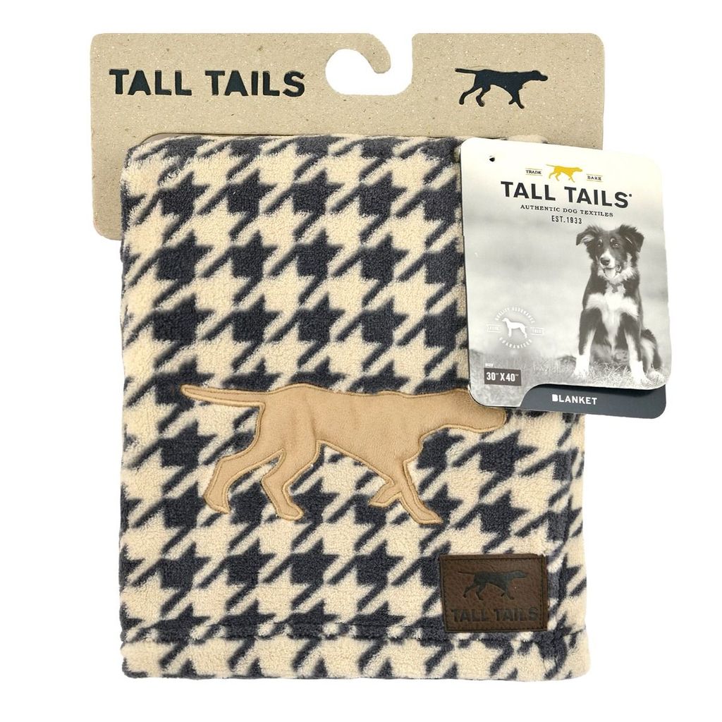 Tall Tails Fleece Blanket - Houndstooth