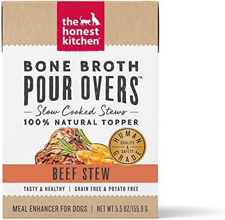 The Honest Kitchen Dog Pour Over Bone Broth & Beef Stew (5.5oz/155.9g)