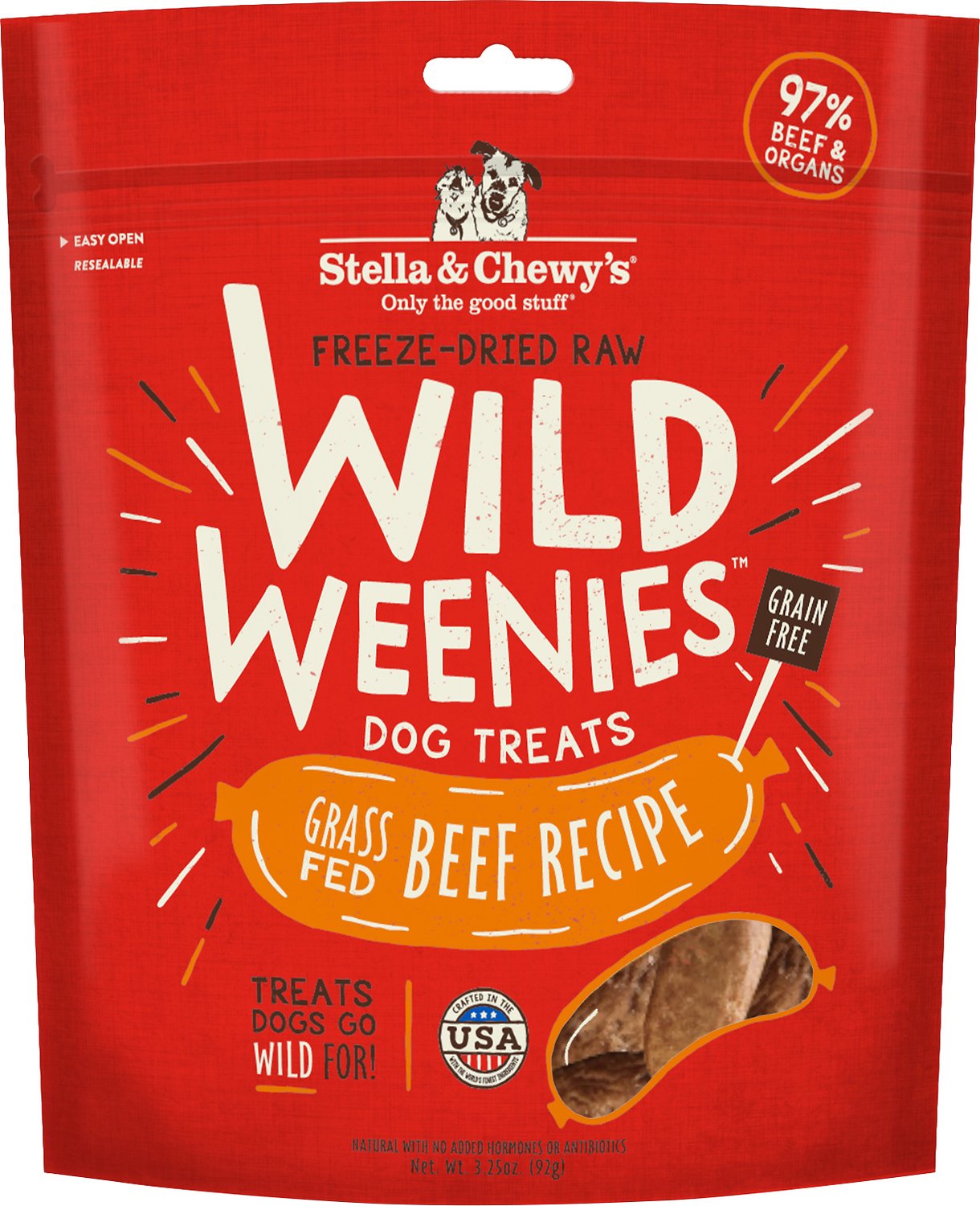 Stella & Chewy's Wild Weenies Treat - Beef (3.25oz/92g)