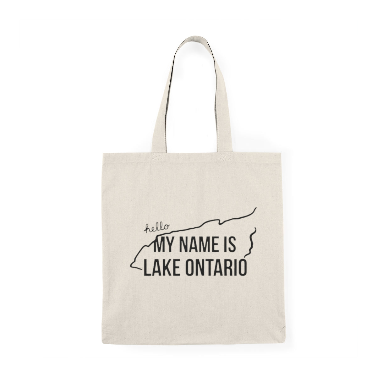 Neighbourhoodie My Name is Lake Ontario Canvas Tote Bag (13"x15")