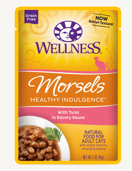 Wellness Healthy Indulgence Morsels Tuna GF Cat Food Pouch (3oz/85g)