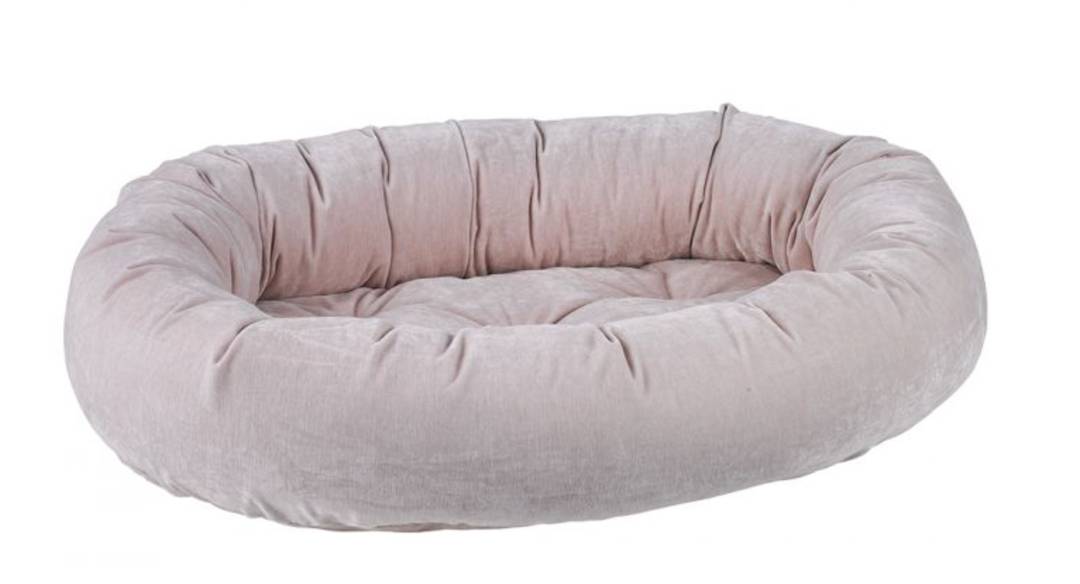 Bowsers Donut Dog Bed - Washed Microvelvet - Blush
