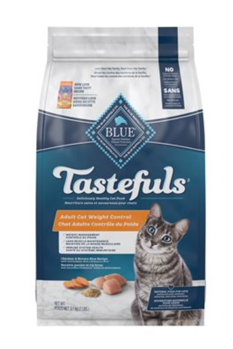 Blue Buffalo Weight Control Chicken and Brown Rice Cat Food 3.1kg 7lb