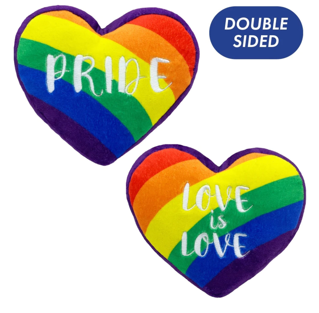 Huxley & Kent Lulubelles Power Plush - Pride Heart Dog Toy