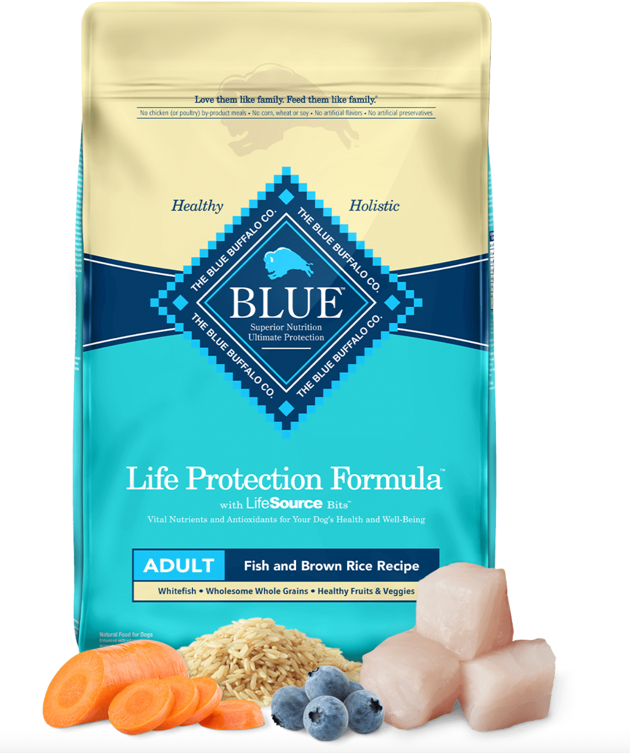 Blue Buffalo Life Protection Fish Brown Rice Adult Dog Food