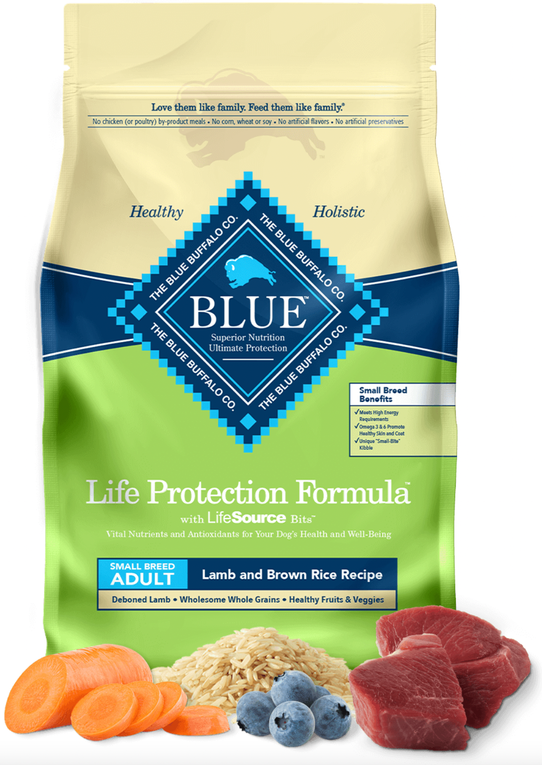 Blue Buffalo Life Protection Lamb & Brown Rice Small Breed Adult Dog Food