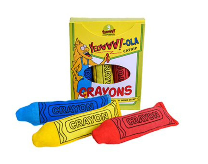 Yeowww Ola Crayon Box Cat Toy - Box of 3