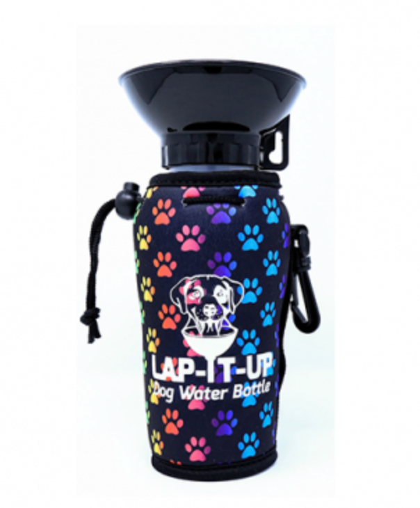 LAP-IT-UP Dog Water Bottle - Paws (20oz)