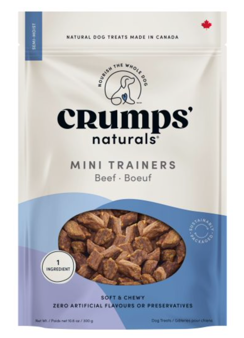 Crumps Naturals Mini Trainers SemiMoist Beef Dog Treats