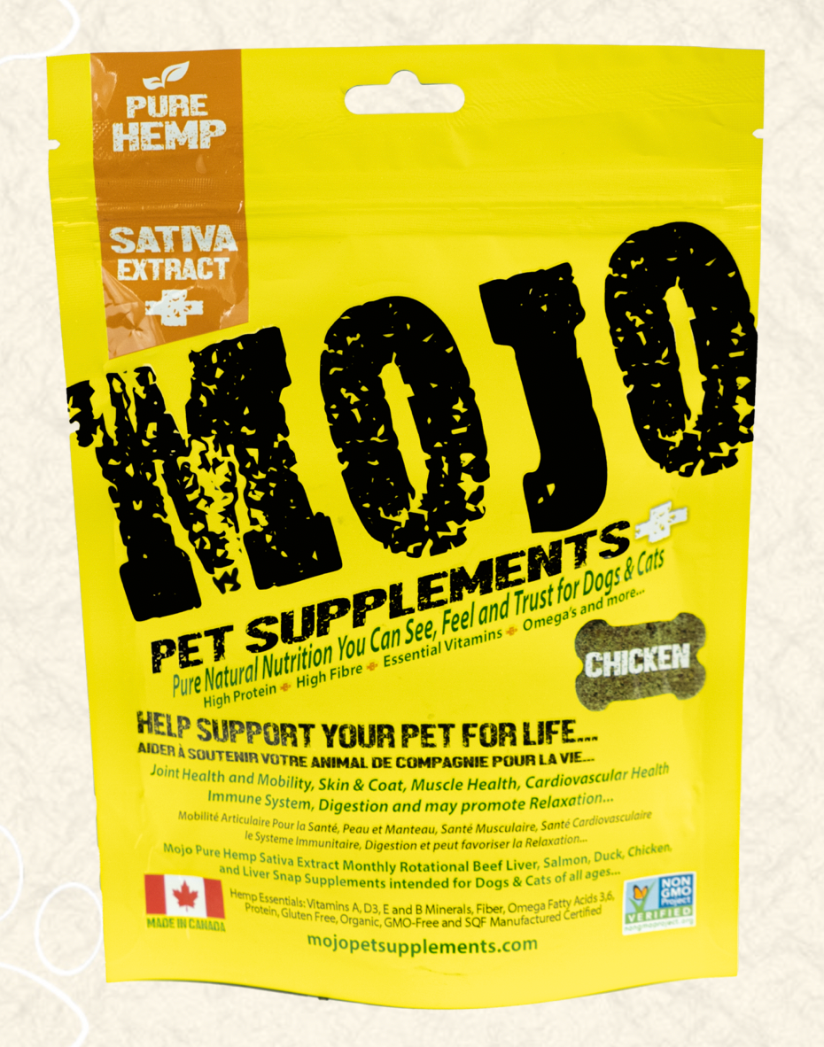 Mojo Pure Hemp Chicken with Sativa Extract Supplement for Dogs