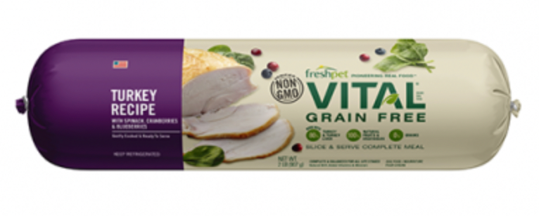 Freshpet vital top grain free turkey