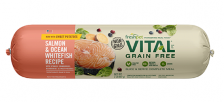 Freshpet Vital Roll GF Whitefish Salmon Dog Food 907g 2lb Wooftown