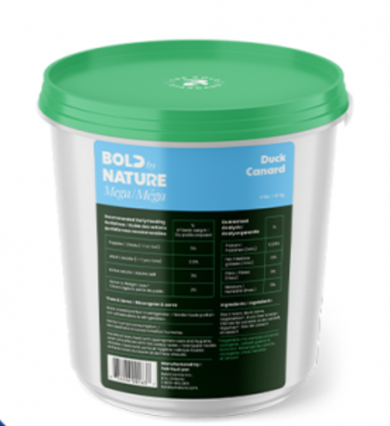 Bold by Nature - Mega TUB Frozen Duck Dog Food (1.81kg/4lb)