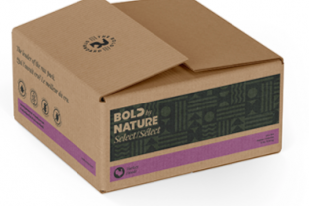 Bold by Nature Select - Frozen Raw Turkey Dog Food (5.44kg/12lb) - Medium Purple Stripe Box
