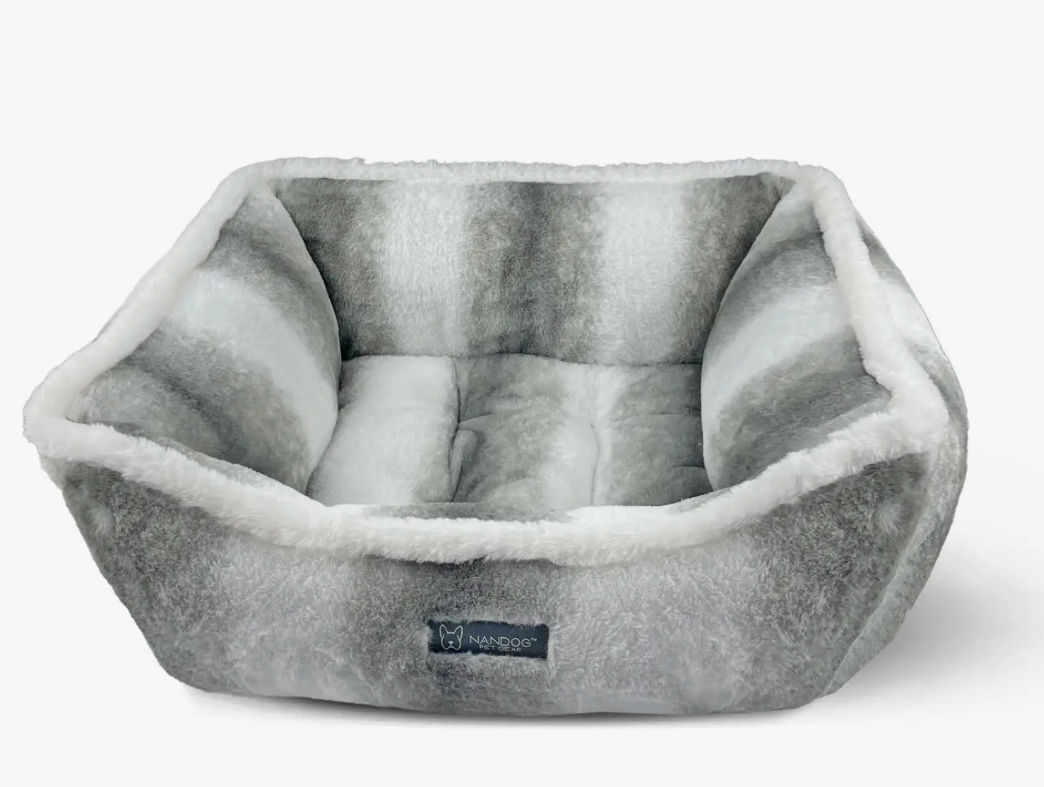Grey and deals white dog bed