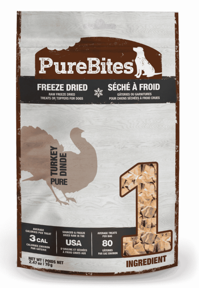 Purebites Freeze Dried Turkey Dog Treat 2.47oz 70g