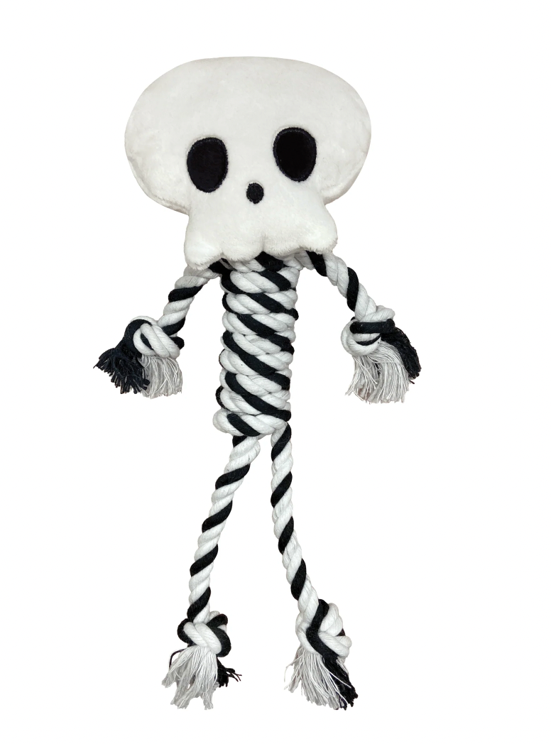 FouFouBrands FouFit Halloween Knotties - Skull Dog Toy