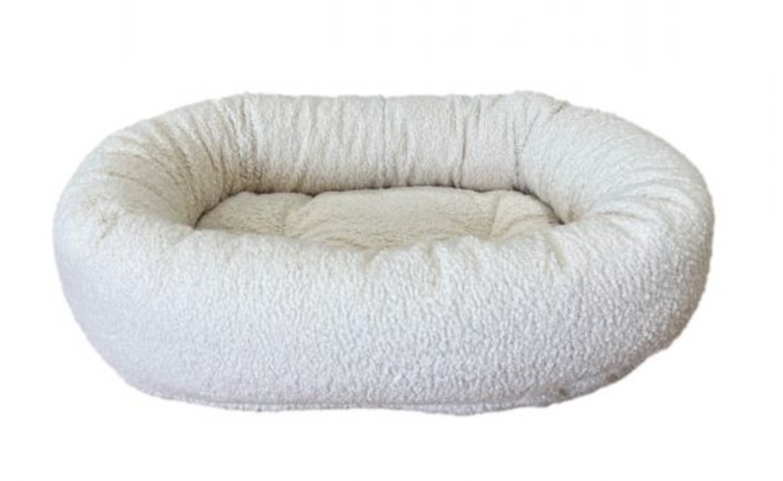 Bowsers Donut Dog Bed - Ivory Sheepskin