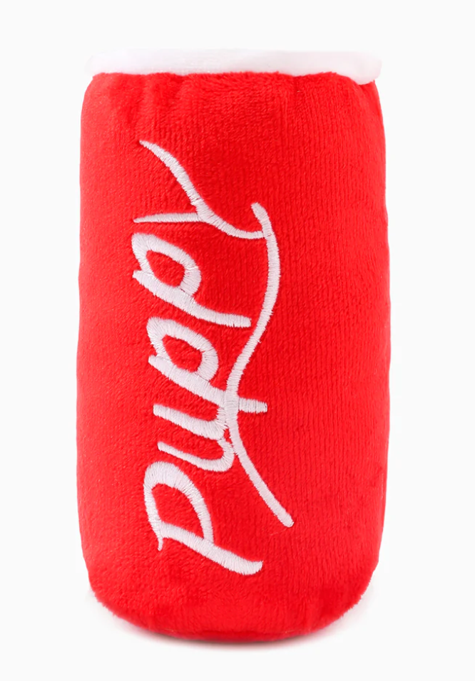 HugSmart Fuzzy Friendz Bark Soda - Pup Cola Dog Toy