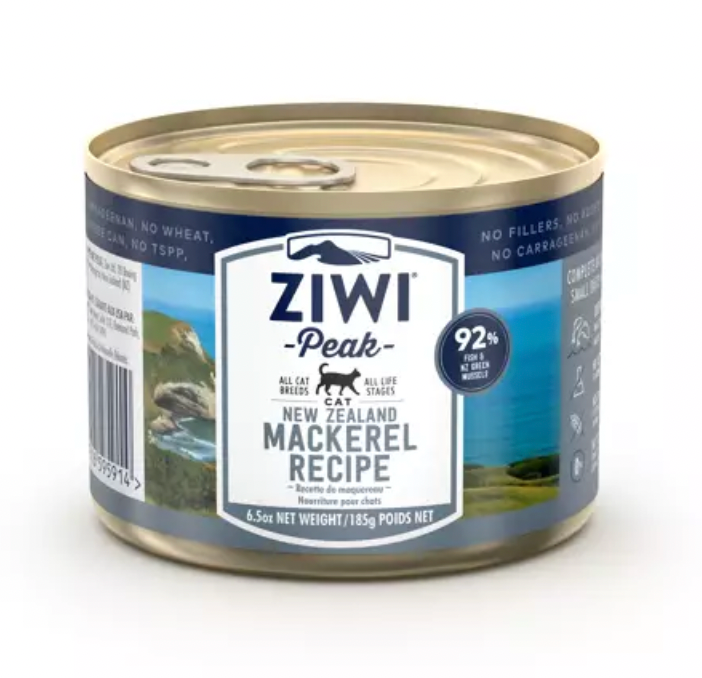 Ziwi Peak Mackerel GF Canned Cat Food (6.5oz/185g)