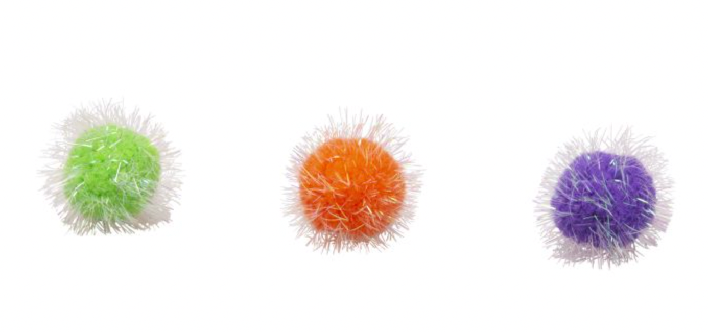 Bud'Z Coloured PomPom Cat Toy (Bulk)