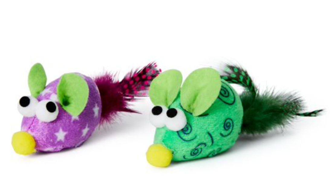BUD'Z Colourful Mouse Cat Toy (Bulk)
