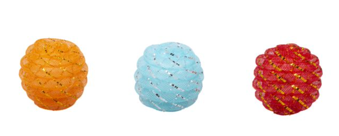 BUD'Z Coloured Spiral Ball Cat Toy (Bulk)