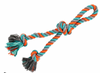 Bud&#39;z Rope Double With 3 Knots - Orange And Blue Dog Toy (23.5&quot;)