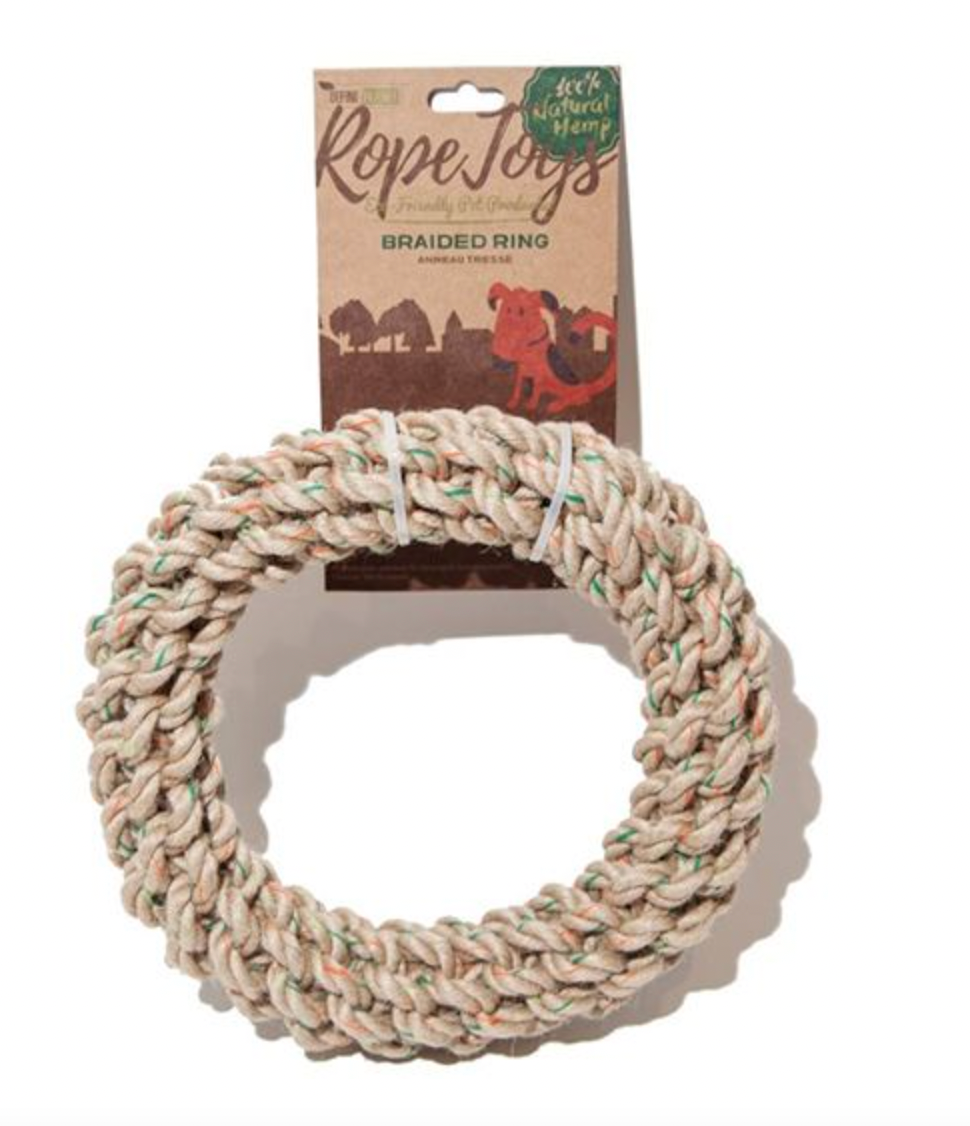 Define Planet Hemp Rope Braided Ring Dog Toy